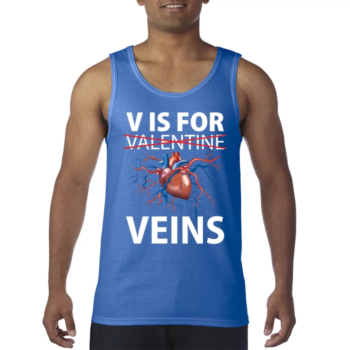 V Is For Veins Cardiologist Love Doctor Healthcare Valentine Gift Tank Top