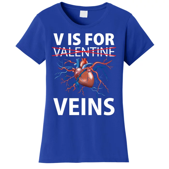 V Is For Veins Cardiologist Love Doctor Healthcare Valentine Gift Women's T-Shirt