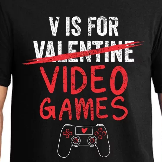 V Is For Video Games Valentines Day Gamer Great Gift Pajama Set