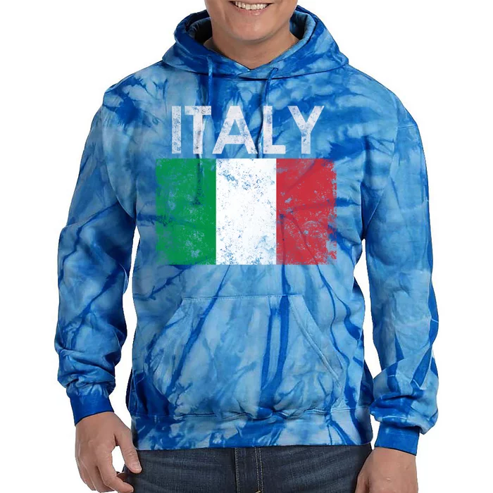 Vintage Italy Funny Italia Italian Gift Flag Pride Gift Gift Tie Dye Hoodie