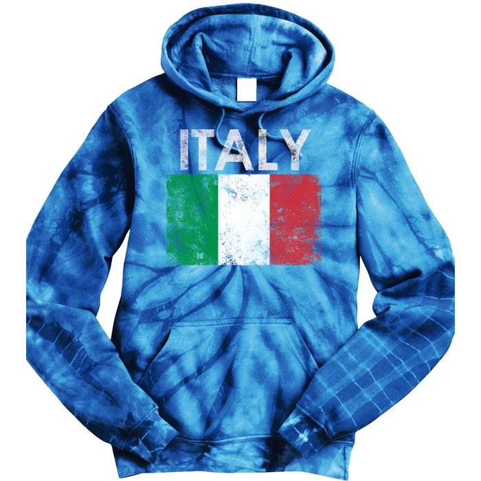 Vintage Italy Funny Italia Italian Gift Flag Pride Gift Gift Tie Dye Hoodie