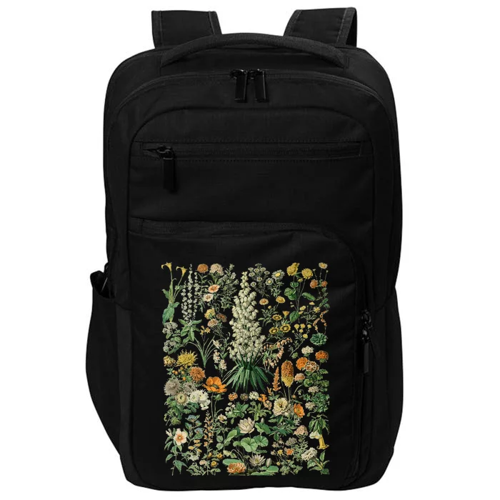 Vintage Inspired Flower Botanical Chart Impact Tech Backpack