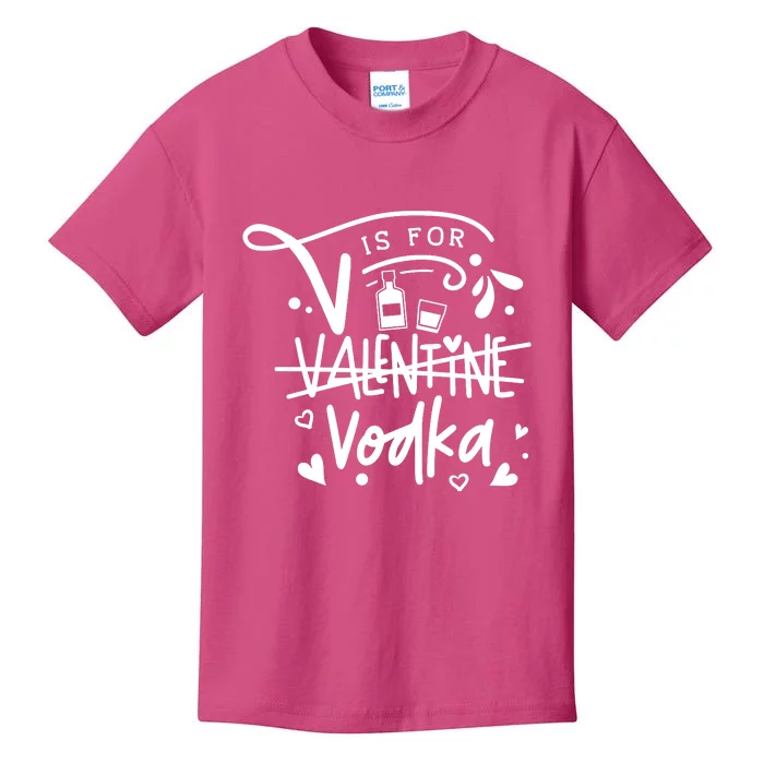 V Is For Valentine Vodka Gift Kids T-Shirt