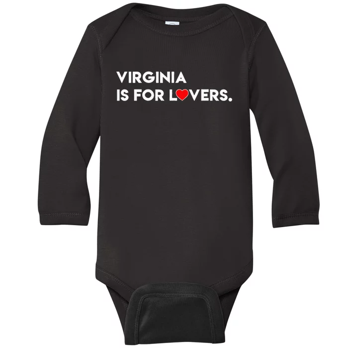 Virginia Is For The Lovers Funny Cool For Men Women Baby Long Sleeve Bodysuit