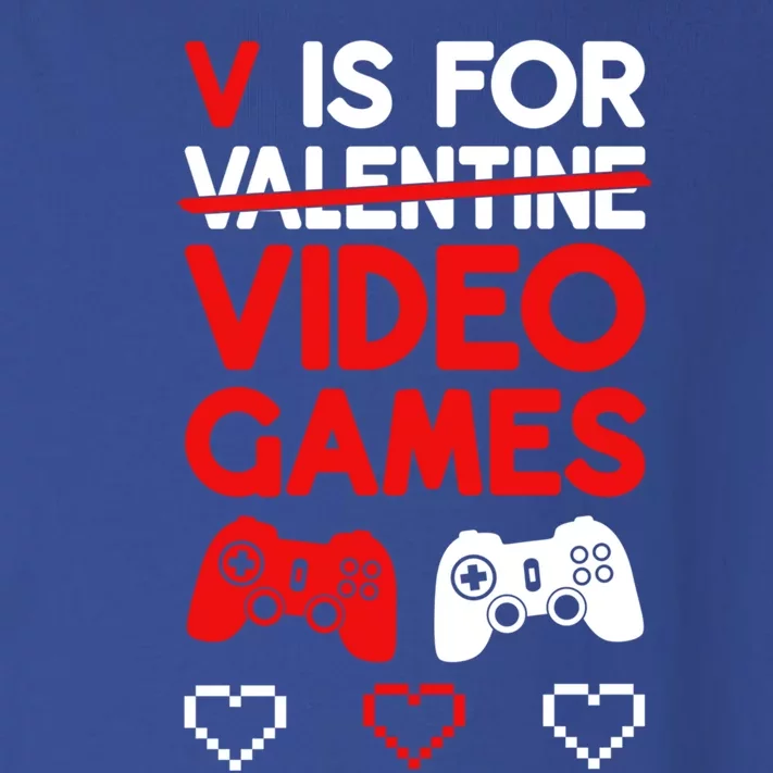 V Is For Video Games Valentines Day Gaming Gift Toddler Long Sleeve Shirt