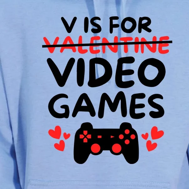 V Is For Video Games Unisex Surf Hoodie