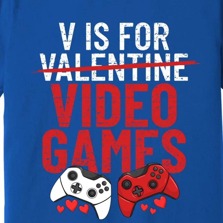 V Is For Video Games Funny 'S Gamer V Video Games Gift Premium T-Shirt