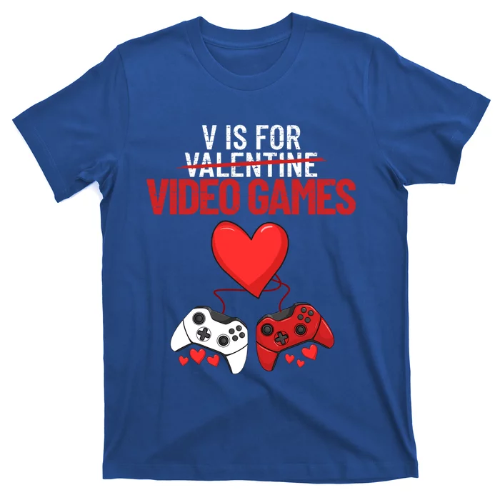 V Is For Video Games Funny 'S Gamer V Video Games Gift T-Shirt