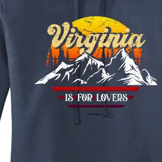 Virginia Is For The Lovers Vacation Sunset Mountain Women's Pullover Hoodie