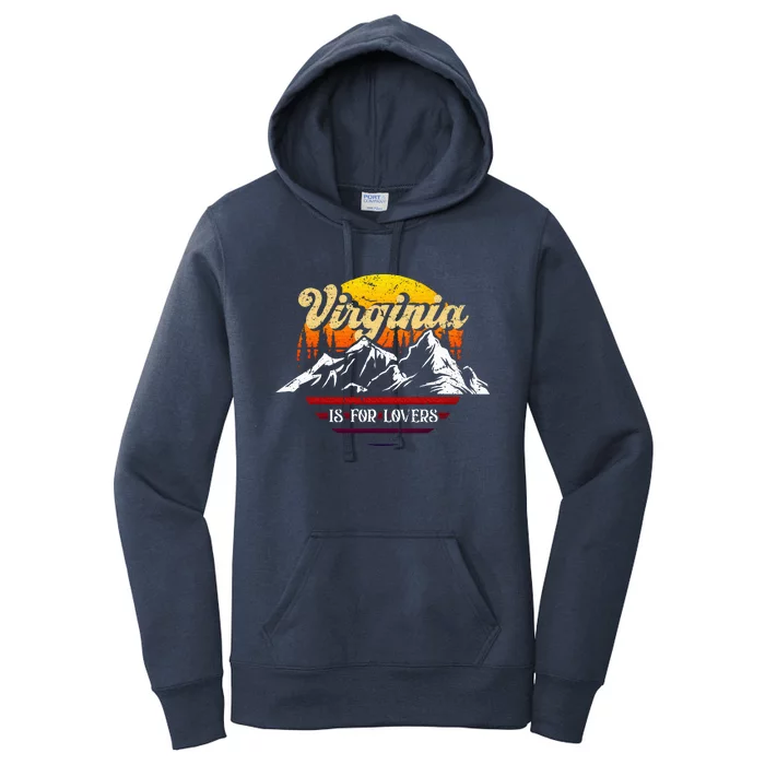 Virginia Is For The Lovers Vacation Sunset Mountain Women's Pullover Hoodie