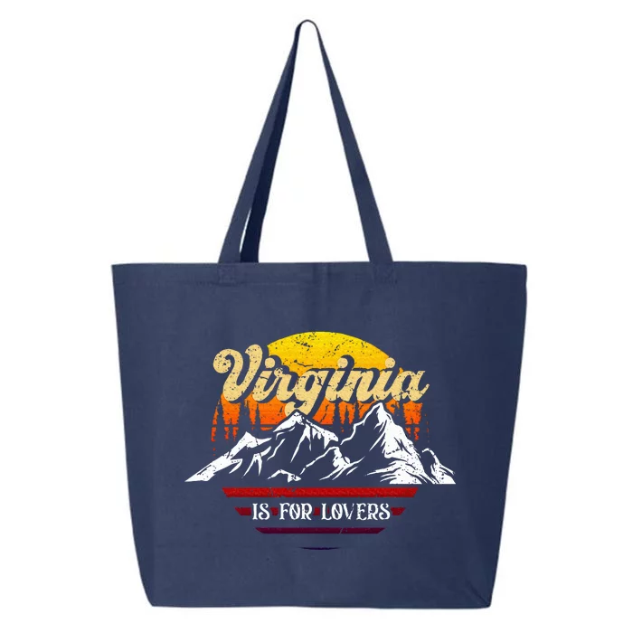 Virginia Is For The Lovers Vacation Sunset Mountain 25L Jumbo Tote