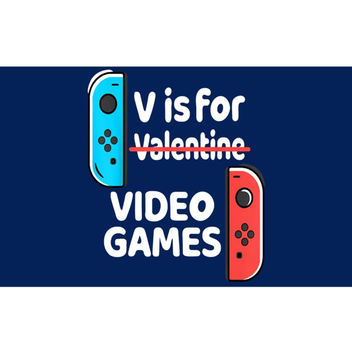 V Is For Video Games Valentines Day Funny VDay Gaming Gamer Bumper Sticker