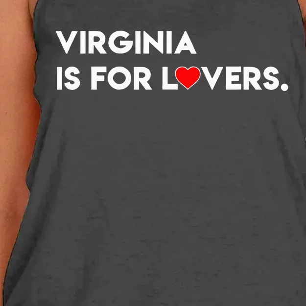 Virginia Is For The Lovers Funny Cool Women's Knotted Racerback Tank