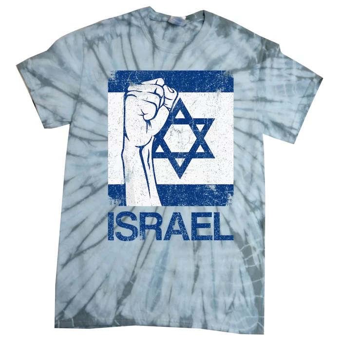 Vintage Israeli Flag Souvenir Tie-Dye T-Shirt