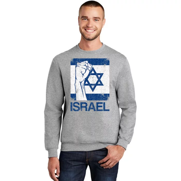 Vintage Israeli Flag Souvenir Tall Sweatshirt