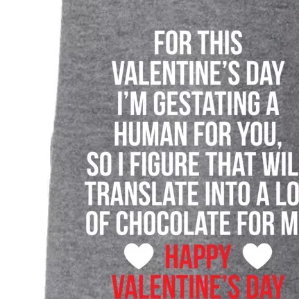 Valentine's I'm Gesttating A Hu So Lot Chocolate For Me Gift Doggie 3-End Fleece Hoodie