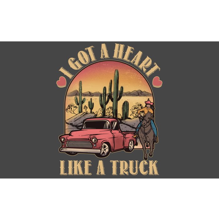 Vintage I Got A Heart Like A Truck Cowgirl Bumper Sticker