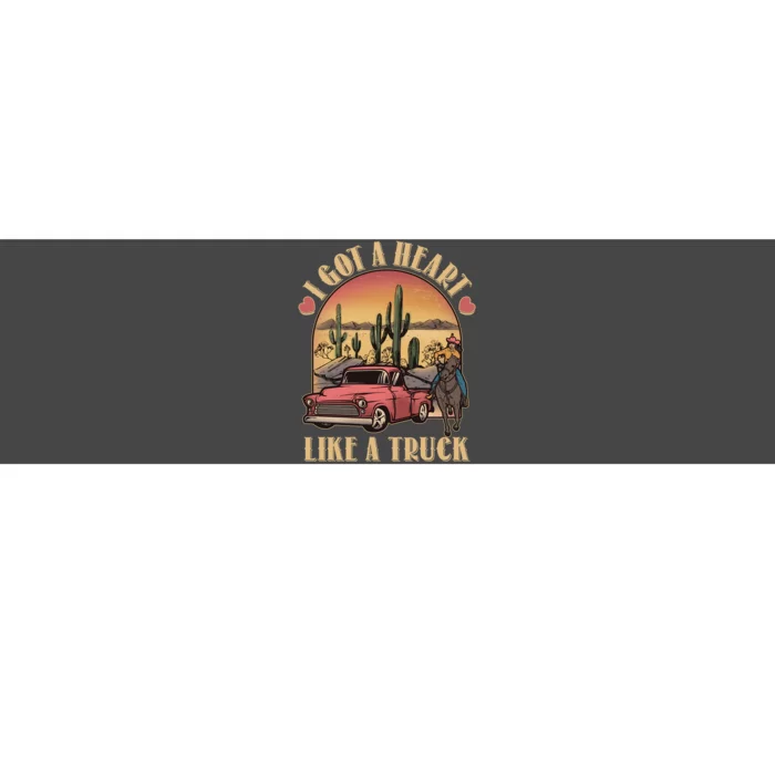 Vintage I Got A Heart Like A Truck Cowgirl Bumper Sticker