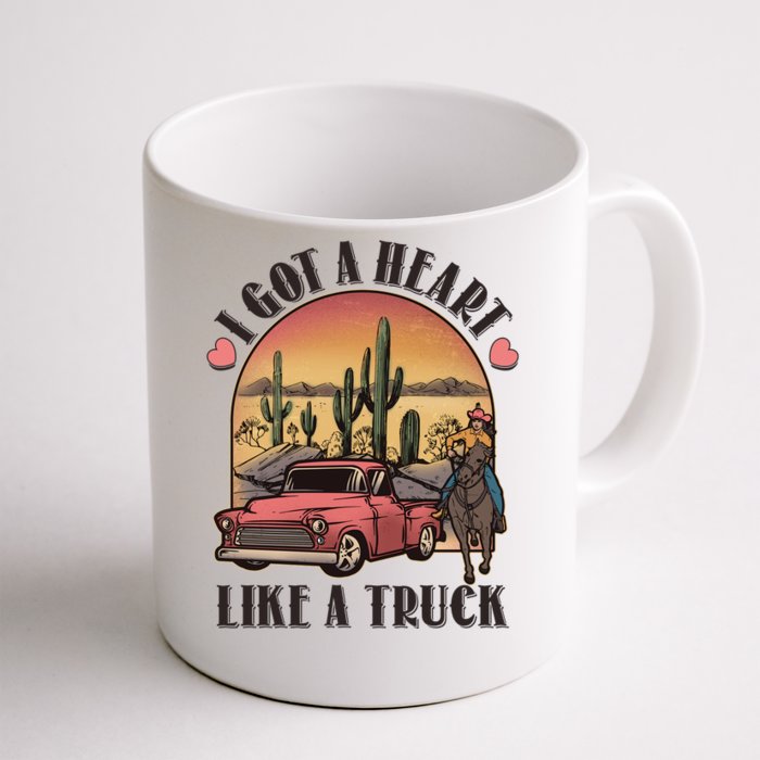 Vintage I Got A Heart Like A Truck Cowgirl Front & Back Coffee Mug