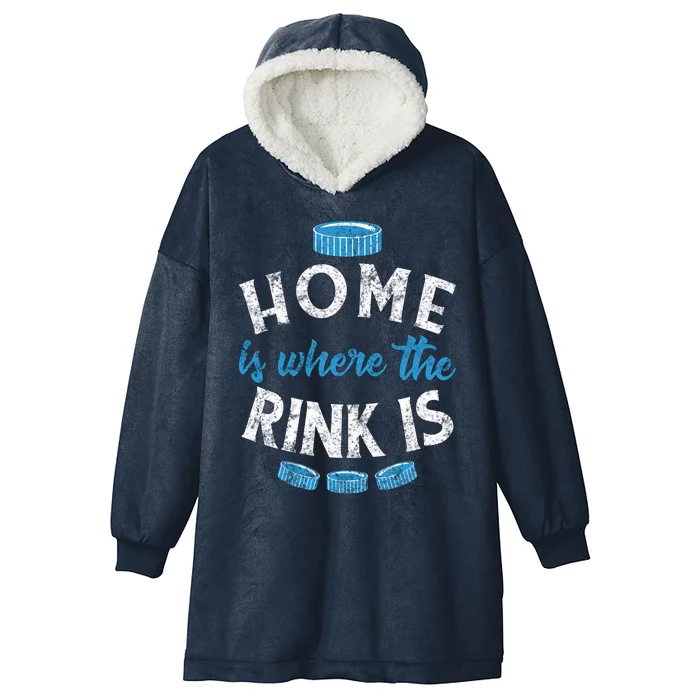 Vintage Ice Hockey Quote Mom Dad Player Fan Gift Hooded Wearable Blanket