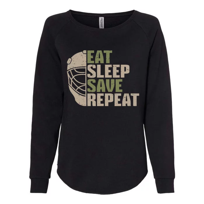 Vintage Ice Hockey Goalie Womens California Wash Sweatshirt