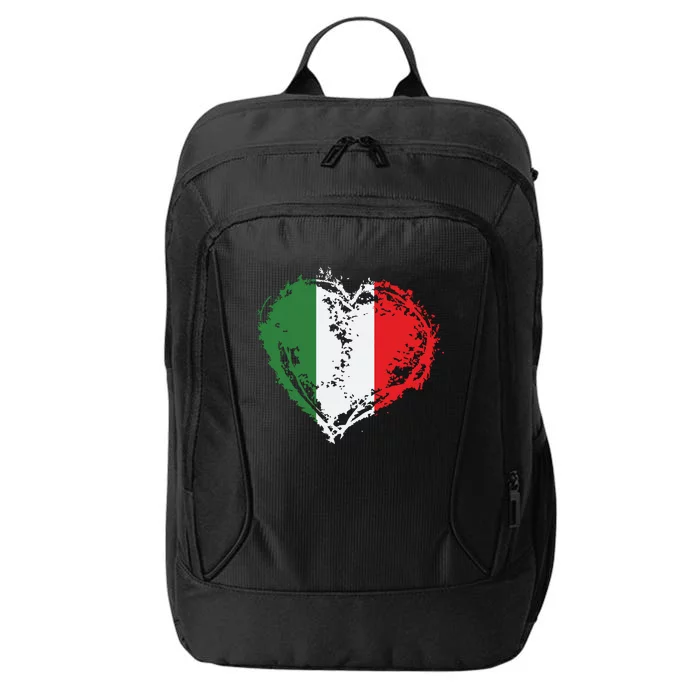 Vintage Italy Heart Shape Italian Flag Stylish Design City Backpack