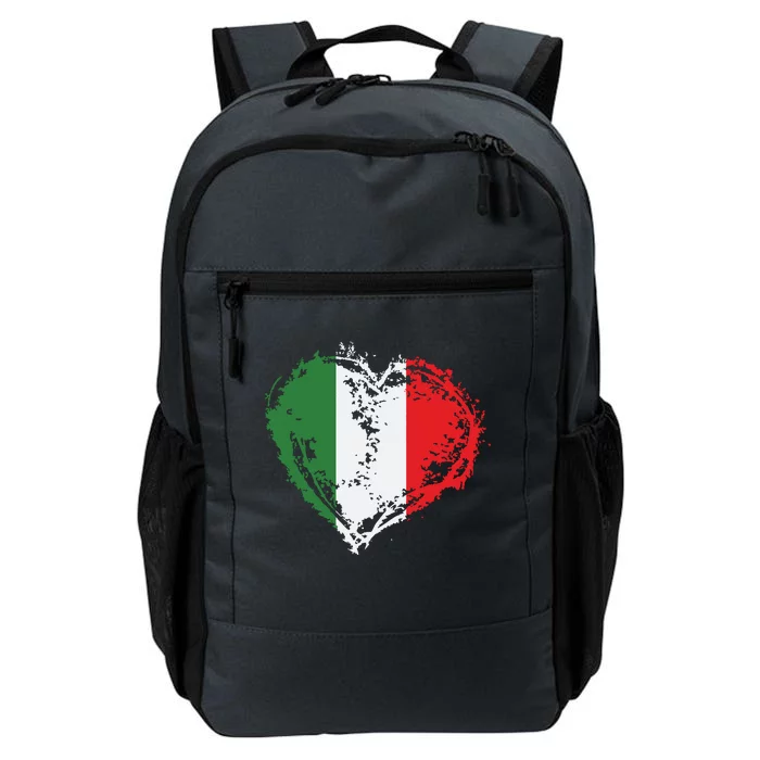 Vintage Italy Heart Shape Italian Flag Stylish Design Daily Commute Backpack