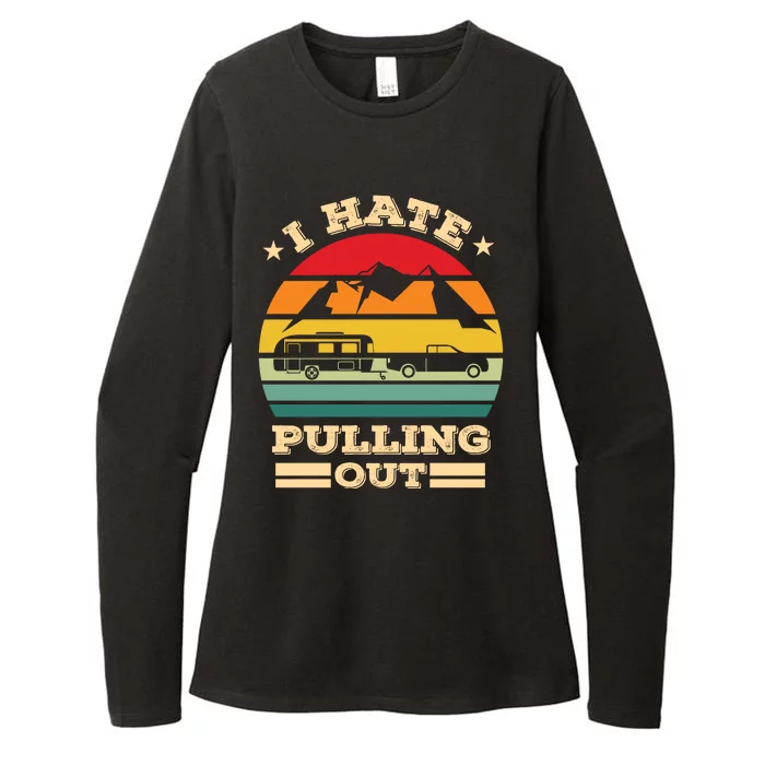 Vintage I Hate Pulling Out Camping Womens CVC Long Sleeve Shirt