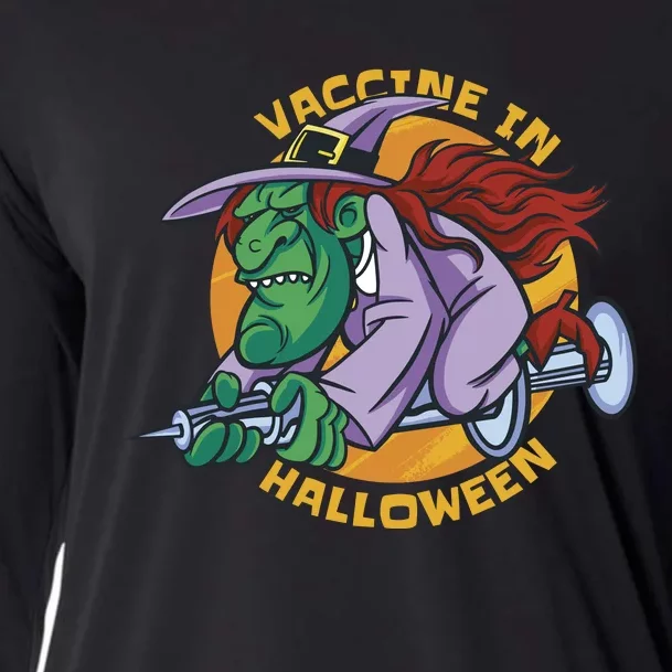 Vaccine In Halloween Witch Cooling Performance Long Sleeve Crew