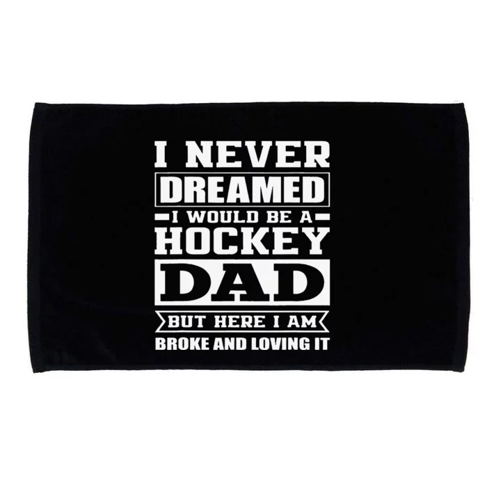 Vintage Ice Hockey Mom Dad Coach Player Microfiber Hand Towel