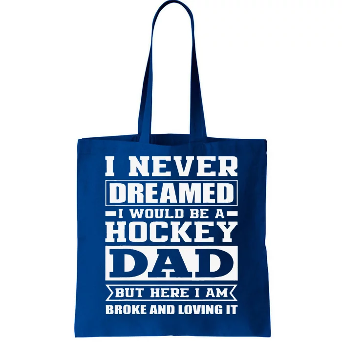 Vintage Ice Hockey Mom Dad Coach Player Tote Bag