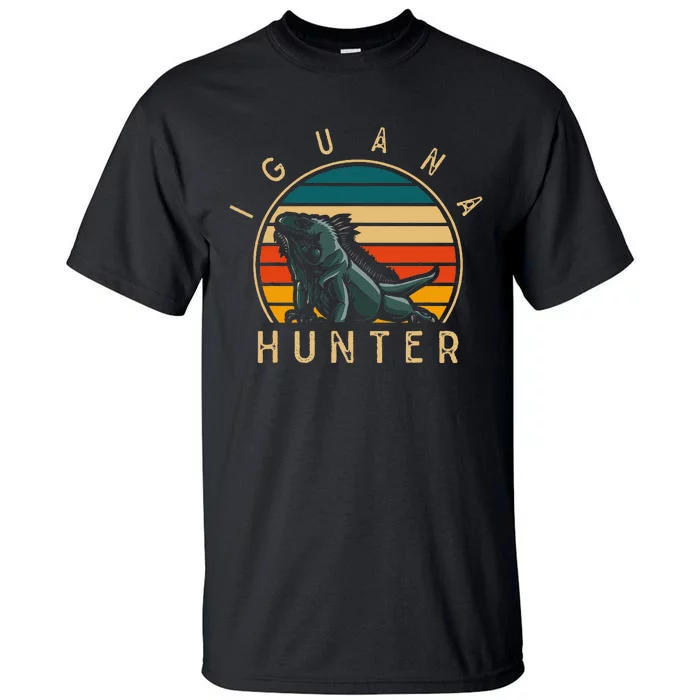 Vintage Iguana Hunter Funny Reptile Lover Tall T-Shirt