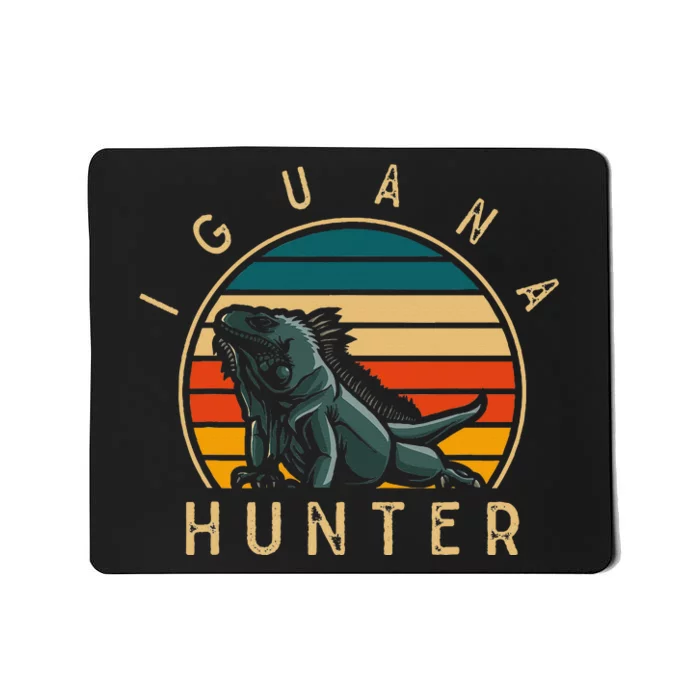 Vintage Iguana Hunter Funny Reptile Lover Mousepad