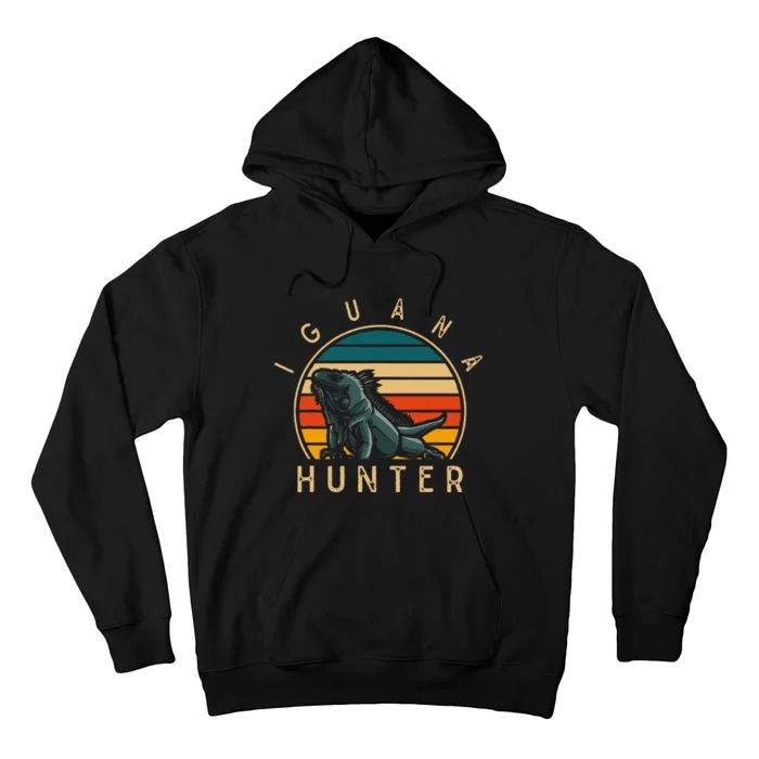 Vintage Iguana Hunter Funny Reptile Lover Tall Hoodie