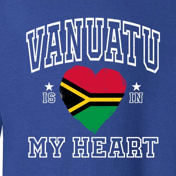 Vanuatu Is In My Heart Proud Flag Athletic Souvenir Gift Toddler Sweatshirt