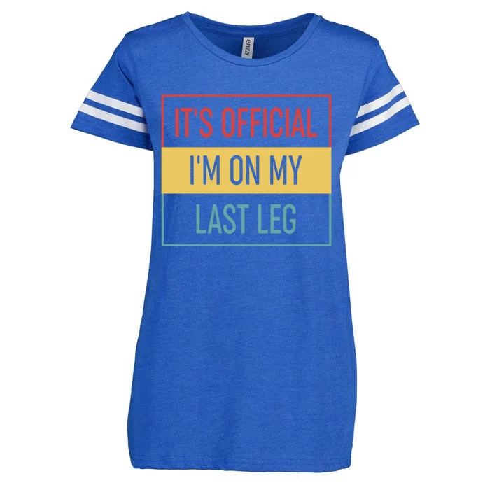 Vintage Its Im On My Last Leg Funny Amputee Great Gift Enza Ladies Jersey Football T-Shirt