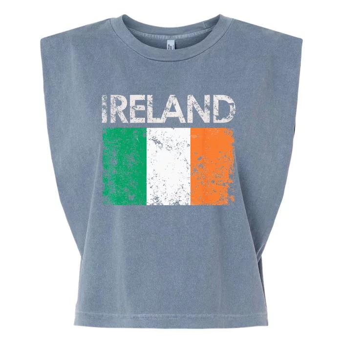 Vintage Ireland Irish Flag Pride Gift Garment-Dyed Women's Muscle Tee