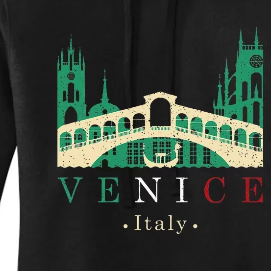 Venice Italy Iconic Gondola Rialto Bridge Ponte Di Rialto Women's Pullover Hoodie