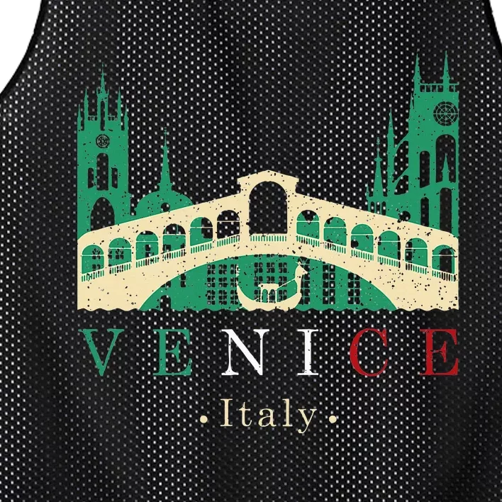 Venice Italy Iconic Gondola Rialto Bridge Ponte Di Rialto Mesh Reversible Basketball Jersey Tank