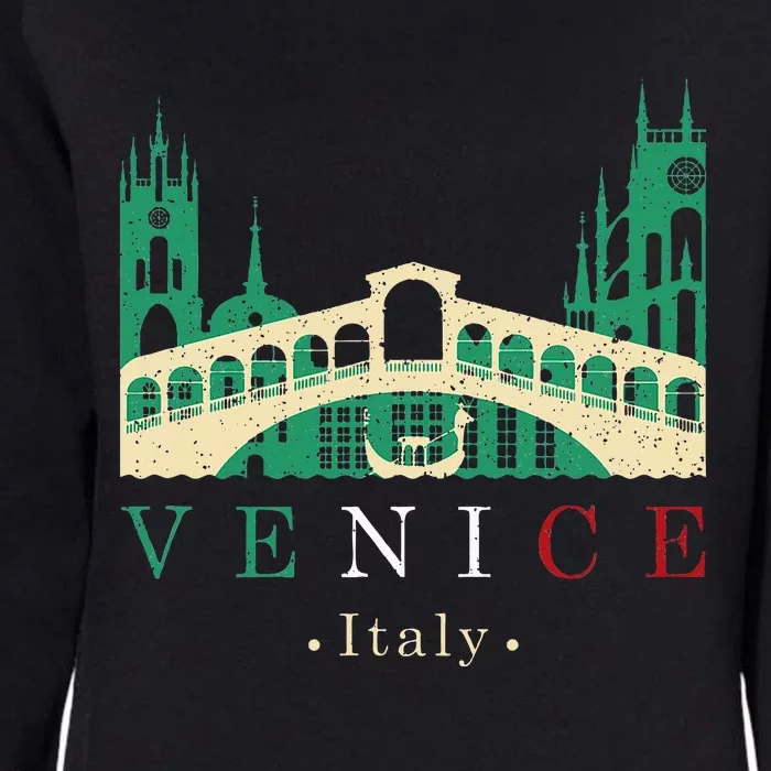 Venice Italy Iconic Gondola Rialto Bridge Ponte Di Rialto Womens California Wash Sweatshirt