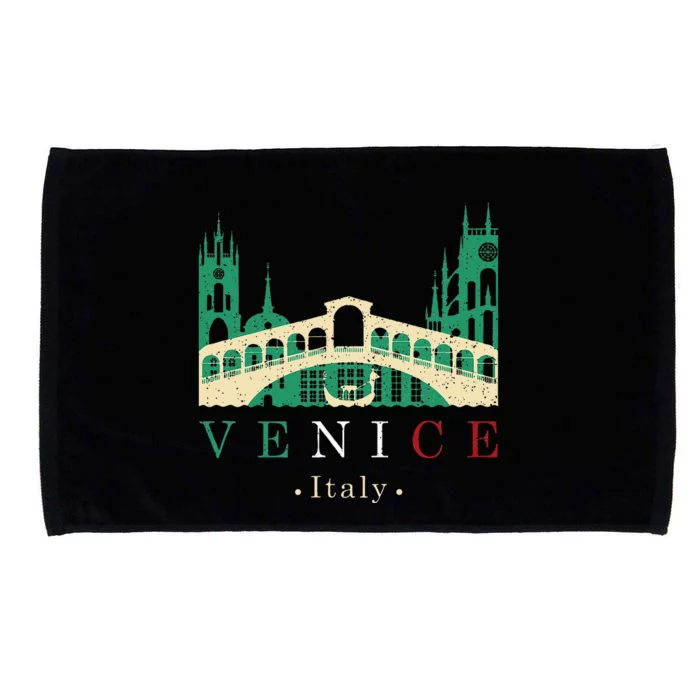 Venice Italy Iconic Gondola Rialto Bridge Ponte Di Rialto Microfiber Hand Towel