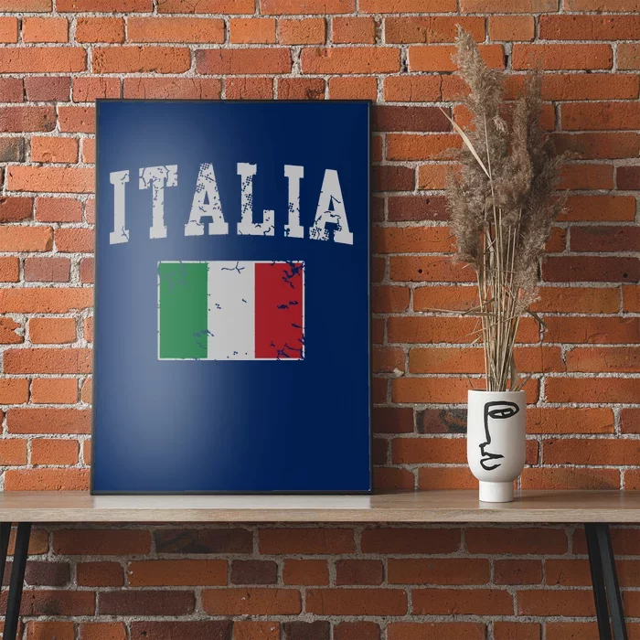 Vintage Italia Italian Flag Italy Men Women Kids Poster