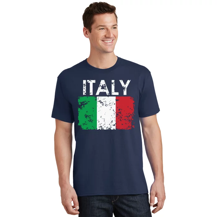 Vintage Italian Italy Flag Pride Gift T-Shirt