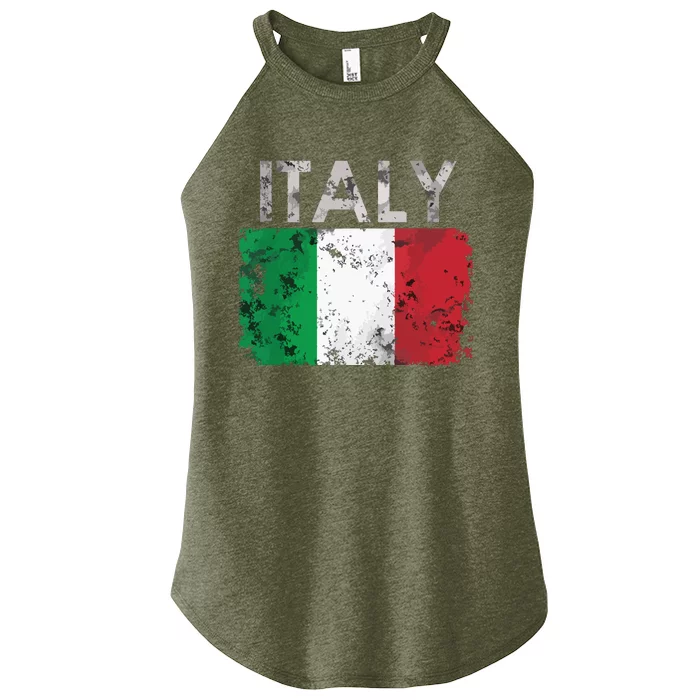 Vintage Italy Italia Italian Flag Pride Gift Women’s Perfect Tri Rocker Tank