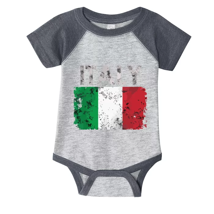 Vintage Italy Italia Italian Flag Pride Gift Infant Baby Jersey Bodysuit