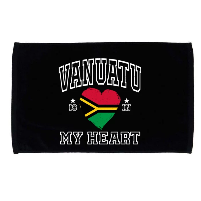 Vanuatu Is In My Heart Proud Flag Athletic Souvenir Meaningful Gift Microfiber Hand Towel