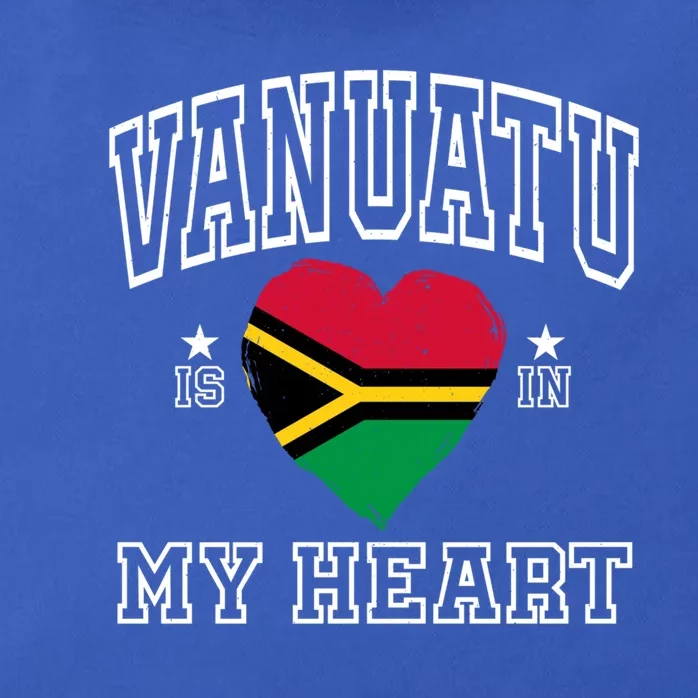 Vanuatu Is In My Heart Proud Flag Athletic Souvenir Meaningful Gift Zip Tote Bag