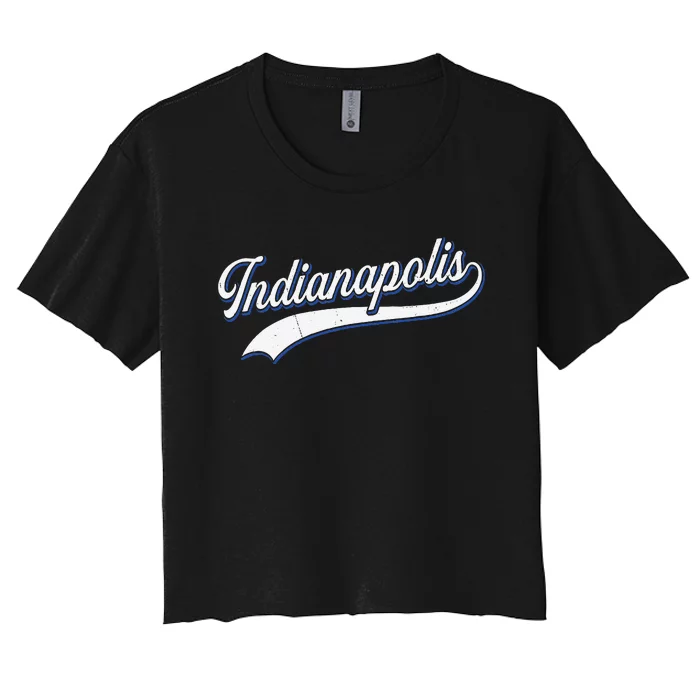 Vintage Indianapolis Indiana Women's Crop Top Tee