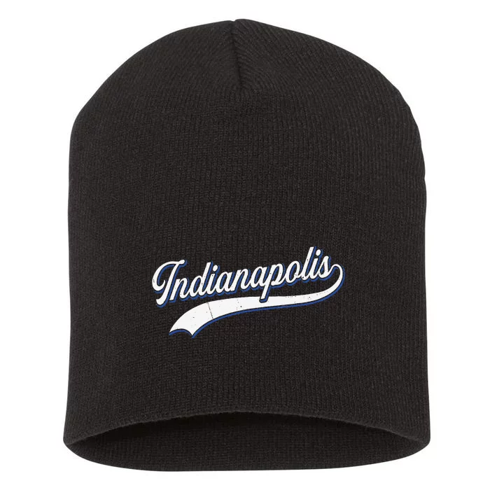 Vintage Indianapolis Indiana Short Acrylic Beanie