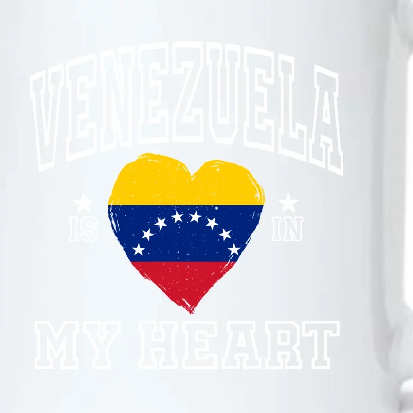 Venezuela Is In My Heart Proud Flag Athletic Souvenir Gift Black Color Changing Mug